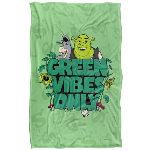 Shrek Green Vibes Only Silky Touch Super Soft Throw Blanket 91 x 147 Cm