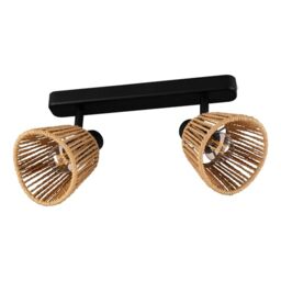 Eglo Spotlight bar Keelby, Light Fitting Boho Style with 2 Flexible Spots