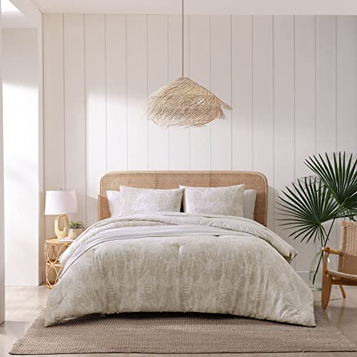 Tommy Bahama- King Duvet Cover Set, Reversible Cotton Bedding Set with Matching Shams, Tropical Home Décor (Costa Blanca Beige, King)