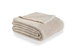 Todocama - Extra Soft Cotton Blanket, Four Seasons, Multipurpose Sofa Quilt, Plaid for Bed, Foulard Blanket, Bed Cover, Sofa Cover. (120 x 180 cm, Sand Beige)., PRCMAMSBEAR120X180