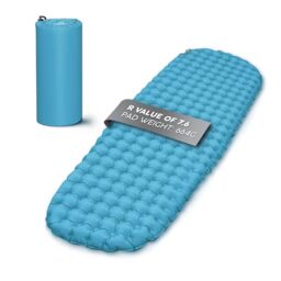 Bestway AlpineLite Insulated Inflatable Camping Mummy Sleeping Pad Regular - 7.6 R-Value, Insulated Design, 70D Nylon, 7.5cm Thick, Pump Sack, Repair Patch, Storage Bag