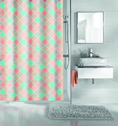 "Kleine Wolke ""Mathilda Shower Curtain, Polyester, Multi-Colour, 200 x 180 x 0.02 cm"
