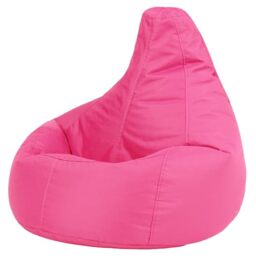 Bean Bag Bazaar Dalton Kids Bean Bag Chair, Orange, Kids Chair with Water Resistant Fabric, Beanbag for Indoor Outdoor Use with Filling Included, Gaming Bean Bag for Bedroom, Playroom, Garden