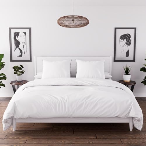 Intemporel, Duvet Cover Set, Washed Microfibre, White, 260 x 240 cm