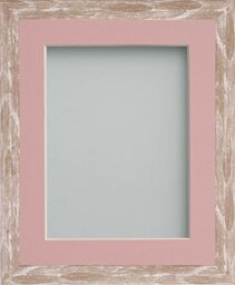 Frame Company Camber Range 16X12-Inch Brown Picture Photo Frame with Pink Mount For Image Size 12X8-Inch