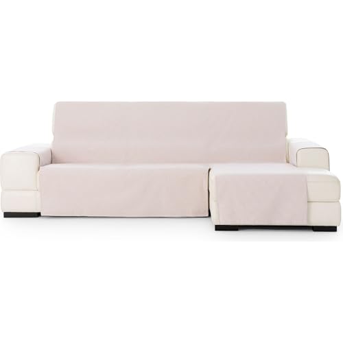 ECOMMERC3 - Extra Right Size Chaise Longue Sofa Cover ??? Easy Installation Chaise Longue Sofa Cover with Elastic Bands Mauve Colour Compatible with Left or Right Chaise Longue Sofas
