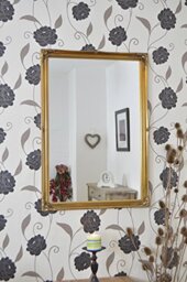 "FRAMES BY POST 40"" x 28"" (102cmx71cm) Large Framed Modern Beautiful Antique Gold Design Ornate Shabby Chic Over Mantle Big Wall Mirror, Wood"