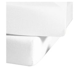 Bassetti Topper 9285307 Fitted Sheet Plain Wool White Cotton and Elastane 90 cm x 190 cm / 100 cm x 220 cm