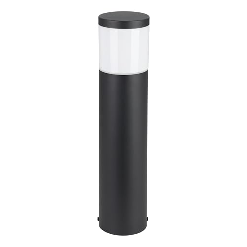 Eglo Connect.z LED Outdoor lamp Post Basalgo-z, smart Home Bollard Light, app and Alexa Voice Control, Made of Stainless Steel in Black, IP44, 45 m, Warm White-Cold White, RGB