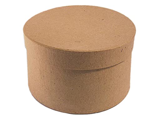 INNSPIRO Box paper mache round diam. 15x7 cm.