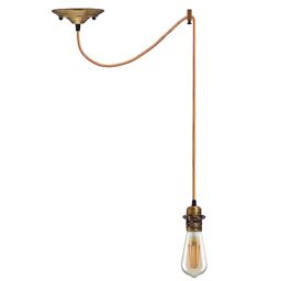 Vintage E27 Pendant Light Fitting Antique Brass Ceiling Hanging Lamp