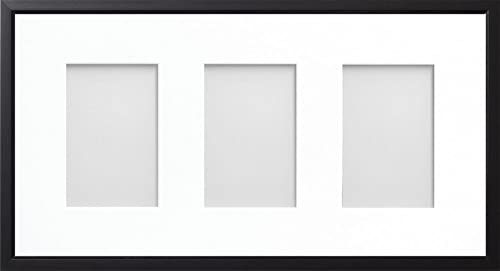 Frame Company Drayton Multi Aperture Photo Frame, Black, 20x10 for 6x4 inch (x3)