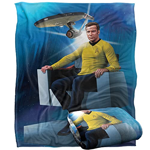 Star Trek Captains Chair Silky Touch Super Soft Throw Blanket 152 X 127 Cm