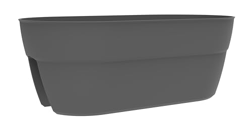 EDA Cavaliere Osaka 19.5 L Garden Box for Balconies and Railings - Anthracite Grey
