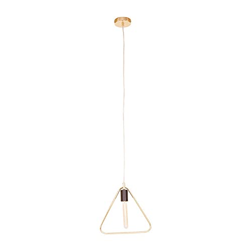 Premier Housewares Chandelier/Ceiling Light Gold Triangle Shaped Pendant Lights For Ceiling/Hallway/Living Room Robust Metal Hanging Lighting For Halls/Bedroom 5 x 150 x 30