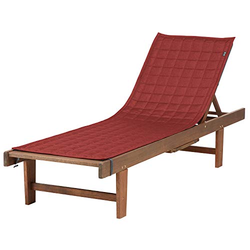 "Classic Accessories Montlake FadeSafe Patio Chaise Lounge Slipcover, 72"" x 21"", Heather Henna"