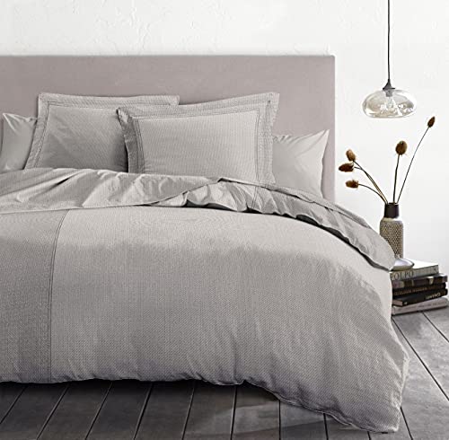 Home Duvet Cover 3 Piece Set Grey 100% Cotton 57 Thread Count, Fukuoka, multi-coloured, 220x240x0,1 cm