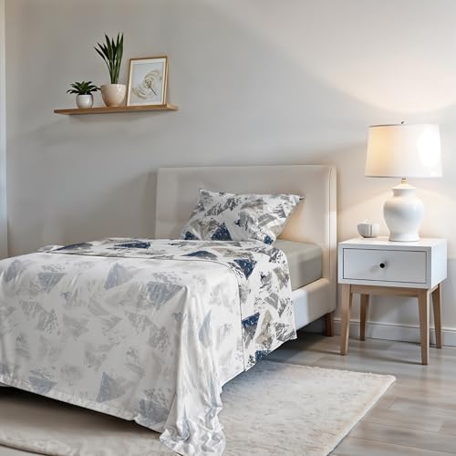 Bed Sheet Set Fashion, Urban blu, Single Size