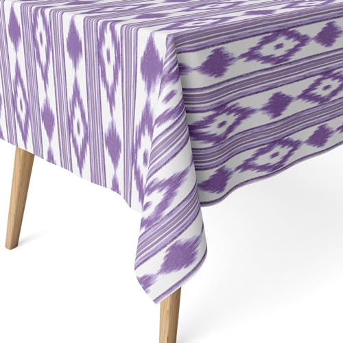 ECOMMERC3 - Stain Resistant Tablecloth for Rectangular Table Size 260 x 140 cm - Stain Resistant Extra Soft and Waterproof Tablecloth Lilac Colour