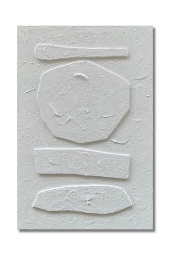 Limiyer Art 24x36 inch abstract art oil painting with white three-dimensional texture, in a modern minimalist style, is suitable for use as a home decoration item and can also be hung on the wall of