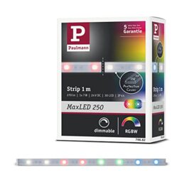 Paulmann 79882 MaxLED 250 LED Strip 1m RGBW IP44 Protect Cover incl. 1x7-watt Strip Lighting Strip 3000 K