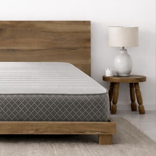 Starlight Beds Nebraska Sprung King Size Mattress with Memory Foam Layer. 20cm Deep Soft Comfort Hybrid Mattress - 150 x 200cm (5ft x 6ft6), Grey