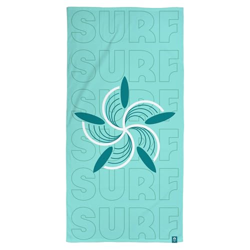 Paris 2024 Olympic Games Surf Printed Beach Towel - 100% Cotton - Oeko-TEX - 75 x 150 cm - Blue