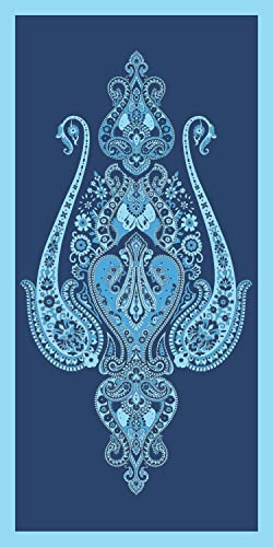 Bassetti Ragusa 9322115 Beach Towel 100% Cotton 90 x 180 cm Blue B1