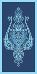 Bassetti Ragusa 9322115 Beach Towel 100% Cotton 90 x 180 cm Blue B1