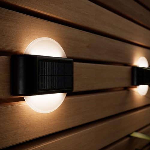 SolarCentre® Burton Outdoor Solar Powered Warm White Wall Lights (Set of 2)