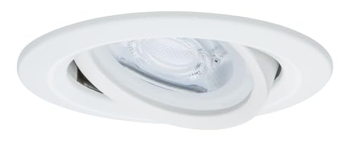 Paulmann 93639 Nova Recessed Ceiling Spotlight Round White Without Bulb Max. 35 W GU10 Recessed Ceiling Light Aluminium Matt