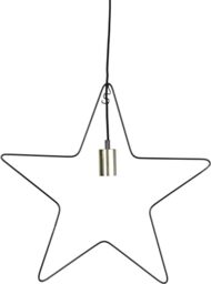 "Star ""Ramsvik"" Hanging, Metal, Black, 55 x 55 cm, E27"