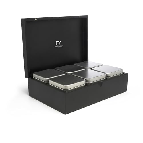 Bredemeijer 184009 Tea Box Bamboo 6 Quarts, Black