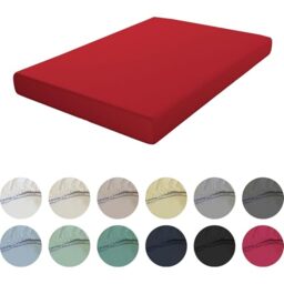 ECOMMERC3 Fitted Sheet Adjustable Bed 150 cotton-polyester - Red