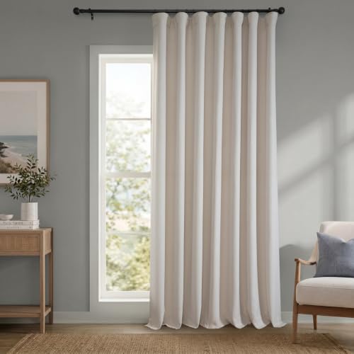 HPD Half Price Drapes BOCH-LN-DW-P Extra Wide Linen Room Darkening Curtain (1 Panel) 100 X 96, BOCH-LN1856-96-DW, Birch