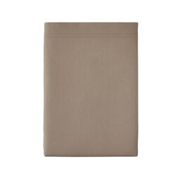 Essix Premium Cotton Percale Flat Sheet, Taupe, 180 x 290 cm, Taupe