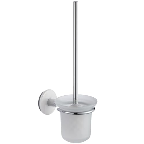 homeXpert MSV 141457 Malta Chrome-Plated Zinc Toilet Brush Metal/Silver 16 x 11,5 x 38.5 cm