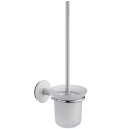 homeXpert MSV 141457 Malta Chrome-Plated Zinc Toilet Brush Metal/Silver 16 x 11,5 x 38.5 cm