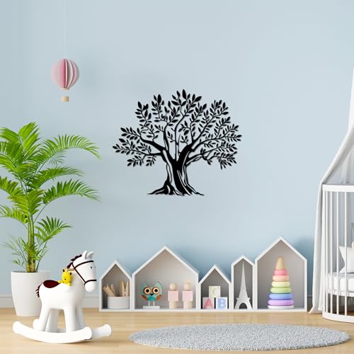 Stylish Black Decorative Metal Wall Accessory, 58 x 70 cm, 100% Metal, 1.5 cm Thickness, Perfect for Modern Home Decor & Unique Wall Art