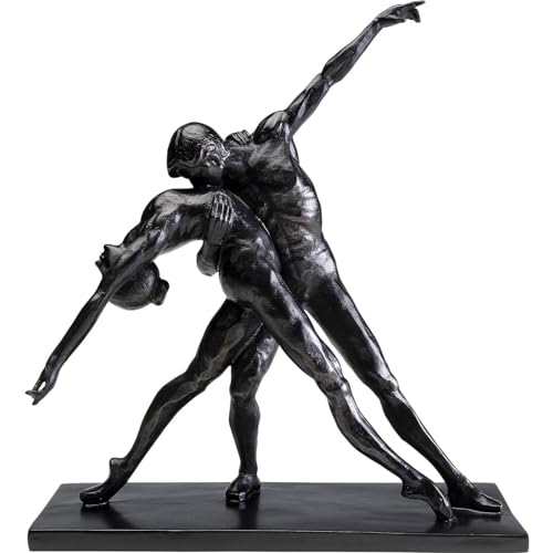 Kare Design Deco Figurine Dancers, Black, Modern Statue, 38x34x13 cm - Modern decorative accessory for bedroom, living room, or home office, great gift idea, deco object