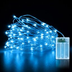 HomlyPro LED Fairy Lights 5M 50 LEDs - Cool White Battery Operated String Lights, Bendable and Waterproof Copper Wire for Garden, Party, Wedding, Home, and Christmas Decorations