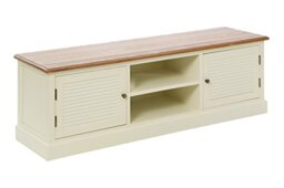 Premier Housewares Dorset Media Unit, Wood, Cream