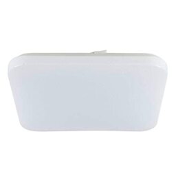 Eglo LED Ceiling Light Panel Frania-S, Flush Mount lamp with Crystal Effect, Starry Sky wall lamp Made of White Steel and Plastic, Kitchen and Bathroom Lighting, Neutral White, IP44, 13x13 in