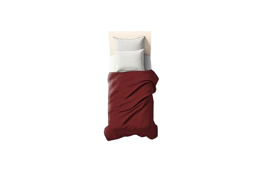 Zer0bed, Single Flat Sheet, 160 x 290 cm, 100% Cotton, Sangria, Flat Sheet, 1 Piece (Top Sheet Only)
