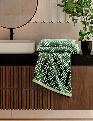 Ted Baker Ribbon Stripe Towel Green