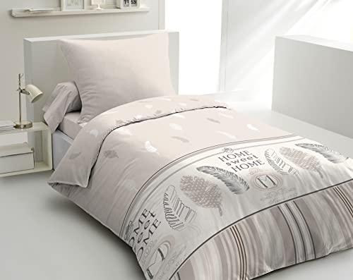 Duvet Cover Set, 140 x 200 cm, Home Sweet Home