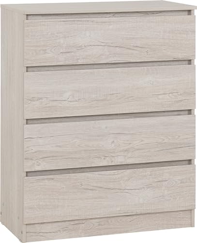 Seconique Malvern 4 Drawer Chest in Urban Snow