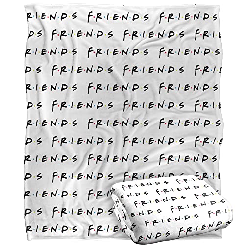 FRIENDS Logo Repeat Officially Licensed Silky Touch Super Soft Throw Blanket 152 x 127 cm
