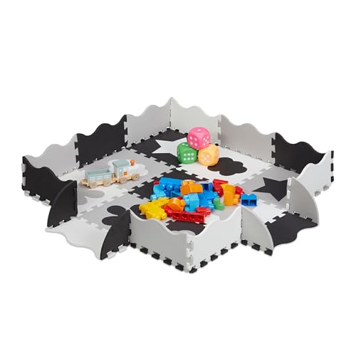 Relaxdays 34-Piece Jigsaw Playmat, Eva, Non-Toxic, Interlocking