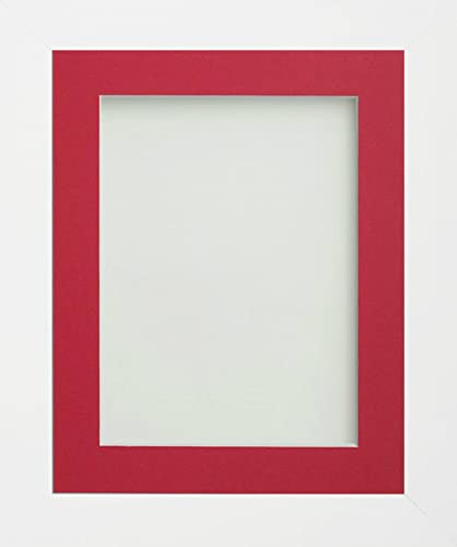 Frame Company Candy Range White Picture Photo Frames with Mount*Choice of Colours*